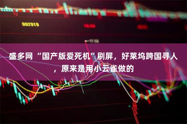 盛多网 “国产版爱死机”刷屏，好莱坞跨国寻人，原来是用小云雀做的